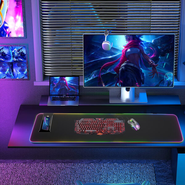 10W RGB Wireless Charging Mouse Pad - Imagem 5